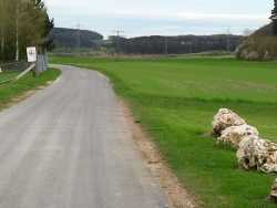 asphaltierter Weg zum Schmiechener See