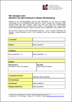 Wandertipp-Vordruck zum Herunterladen / Ausfüllen / Ausdrucken